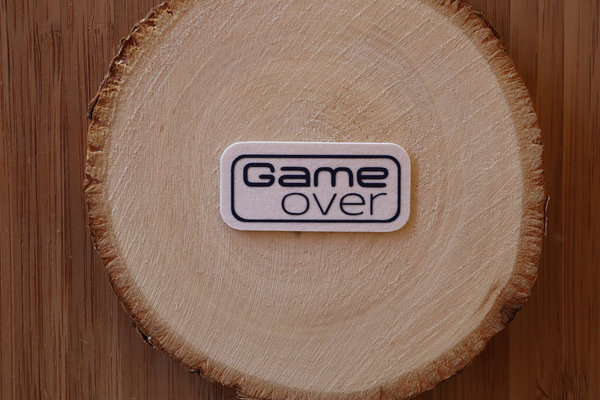 SnapPap Label "Game Over #blue real-weiß"